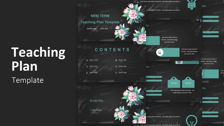 Fresh Blackboard Flowers Teaching Plan